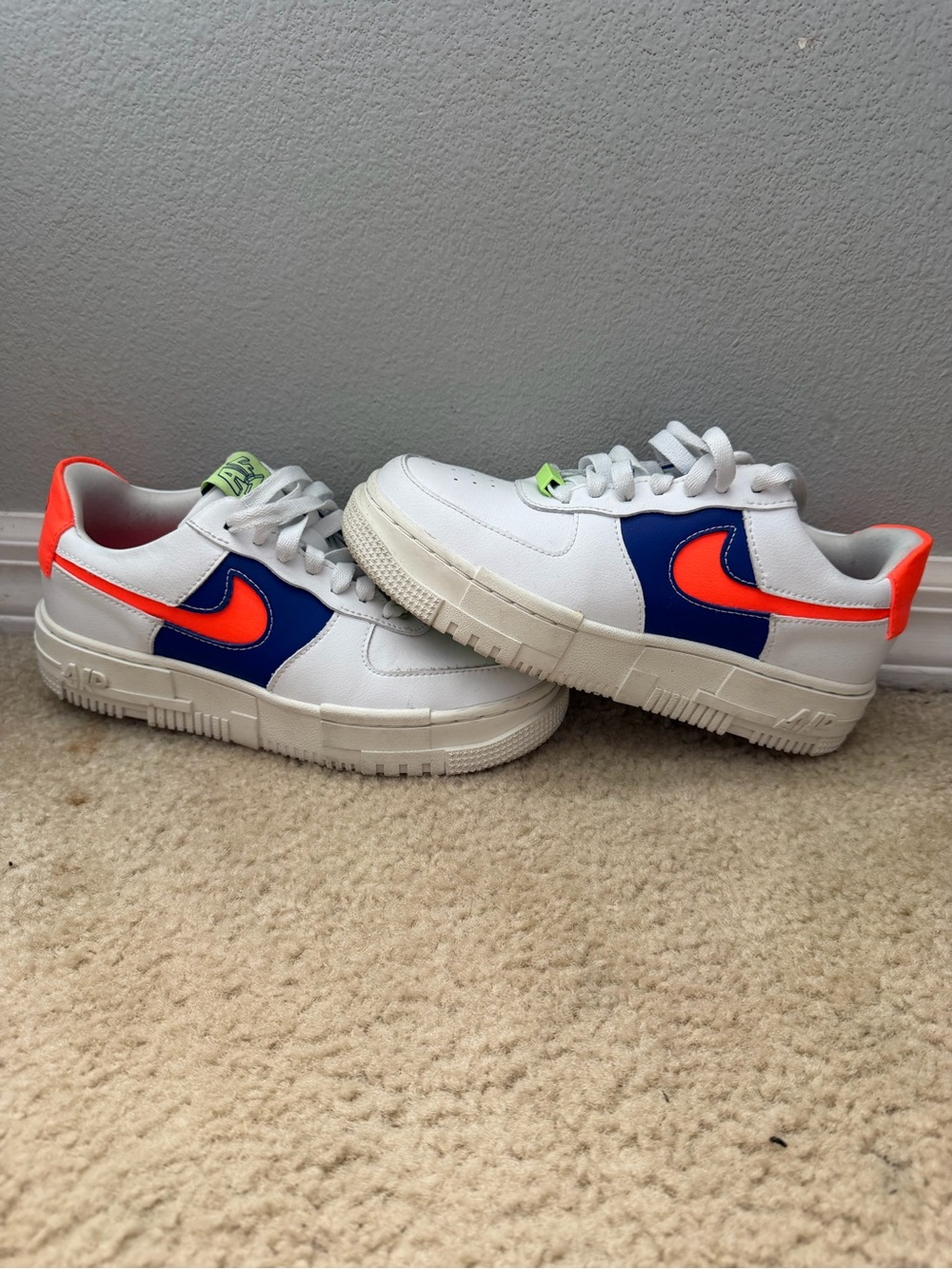 Nike Air Force 1 Pixel Summit White Concord Hyper Crimson Women 6.5 DM8340 100